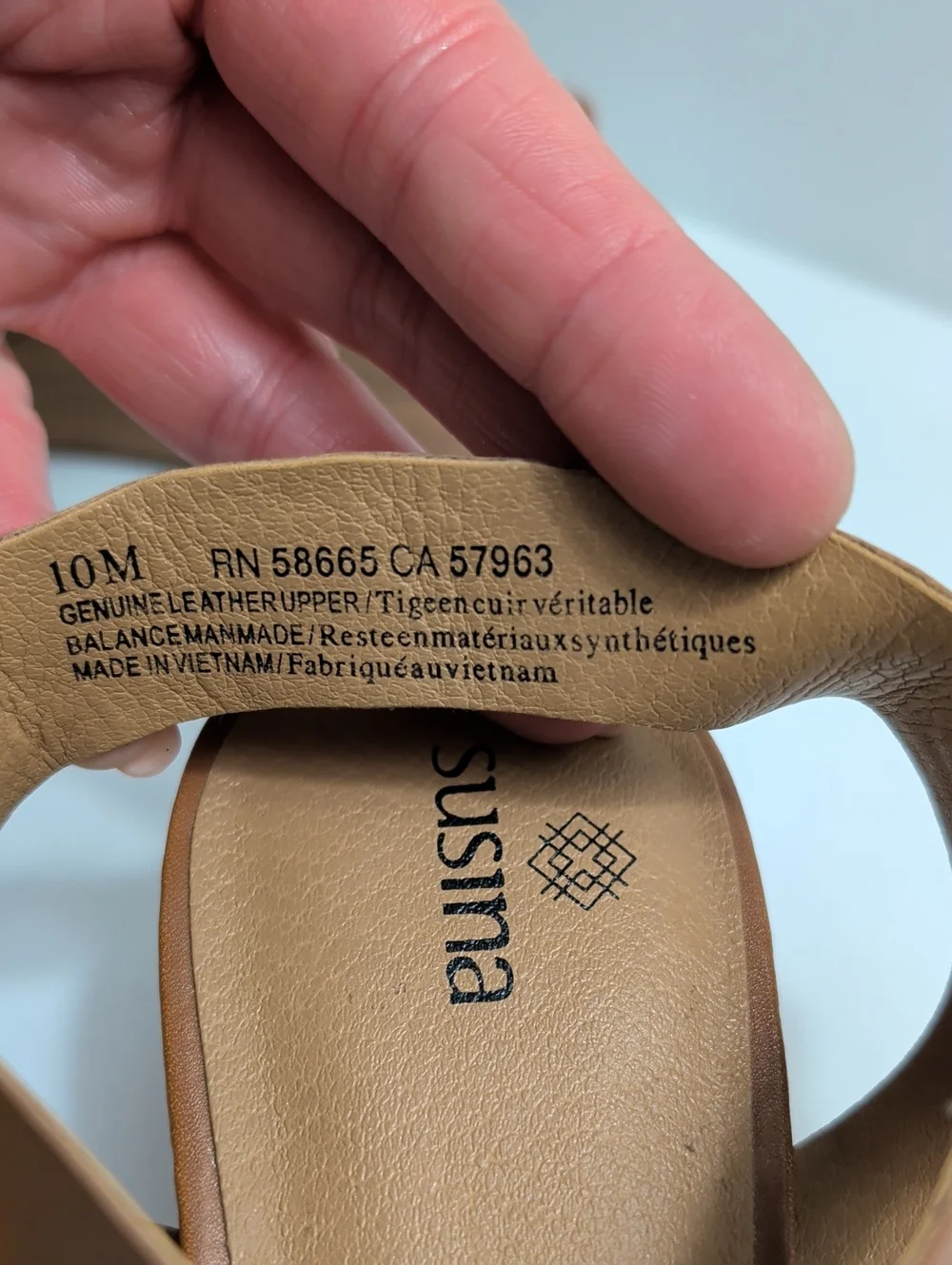 NWOT Susina Terra Strappy Brown Leather Wedge Sandals Size 10